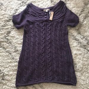 Cable knit sweater dress